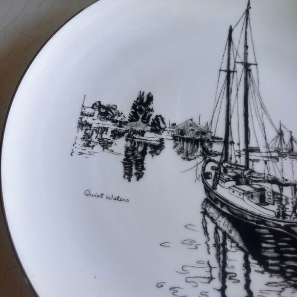 Gorham fine China limited edition Leonel Barrymore artist Quite waters - Picture 3 of 9